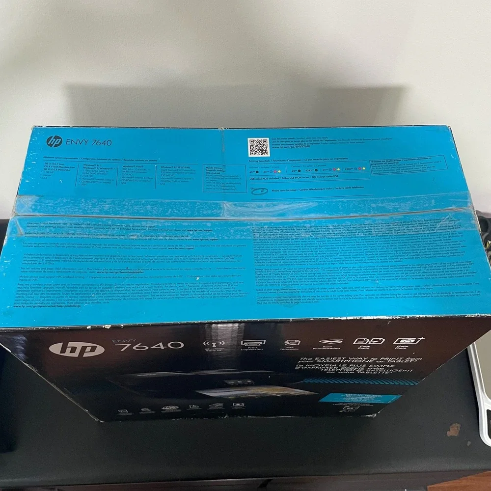 HP ENVY 7640 Printer Black Inkjet NEW Scanner Wireless Fax